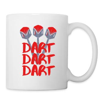 Dart! Dart! Dart! - Tasse - Weiß - Rechts