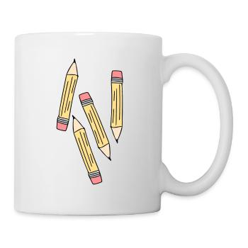 Bleistifte - Tasse - Weiß - Rechts