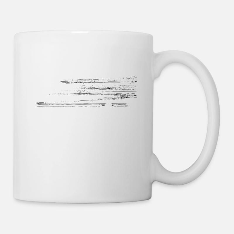Abstraktes Motiv - Linie / schwarz - Tasse - Weiß
