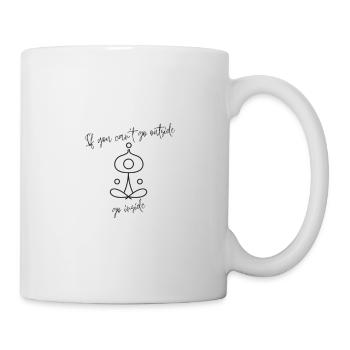 tu ne peux pas sortir - Mug blanc - blanc - Droite