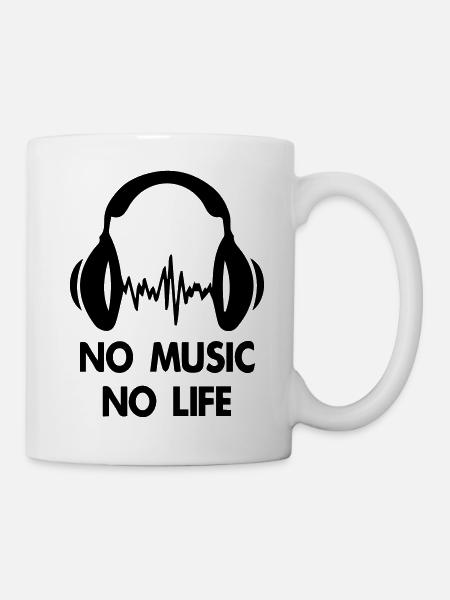 No Music No Life - Tasse - Weiß