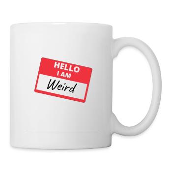 Hello I Am Weird - Autocollants drôles - Mug blanc - blanc - Droite
