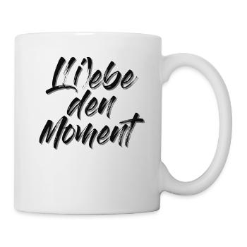 l i ebe den moment - Tasse - Weiß - Rechts