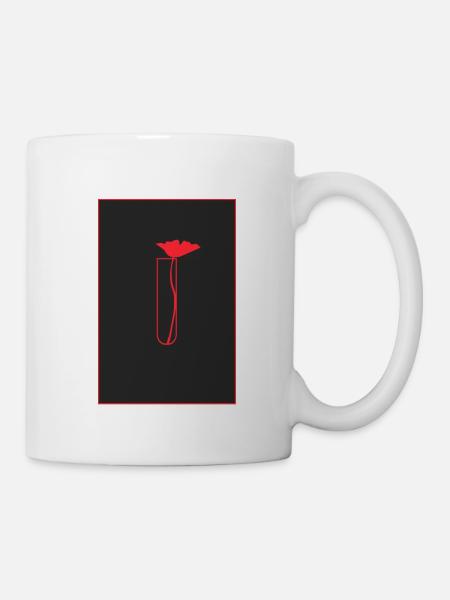 Mohnblume - Tasse - Weiß