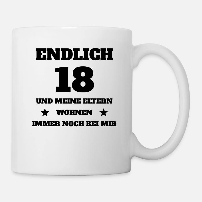 Endlich 18 18.Geburtstag - Tasse - Weiß
