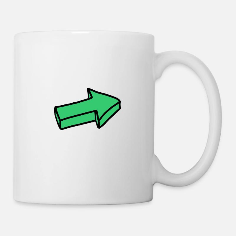 Pfeil - Tasse - Weiß