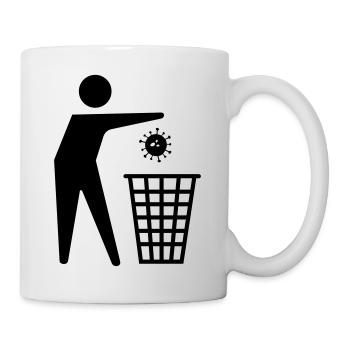 Virus kann jetzt weg - Tasse - Weiß - Rechts