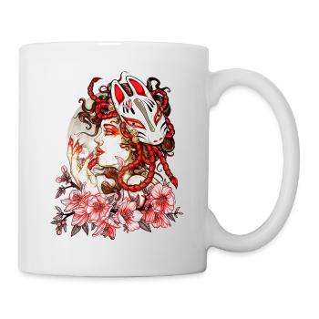 Woman Manga Oni Fox - Mug - white - Right