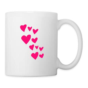Cœurs - Mug blanc - blanc - Droite