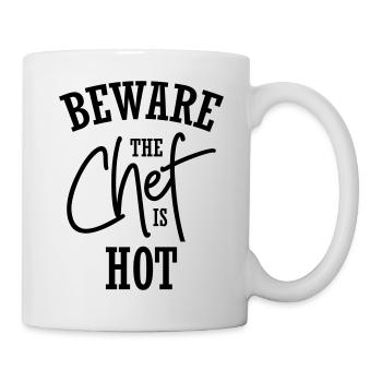 Beware the Chef is Hot - Mug - white - Right
