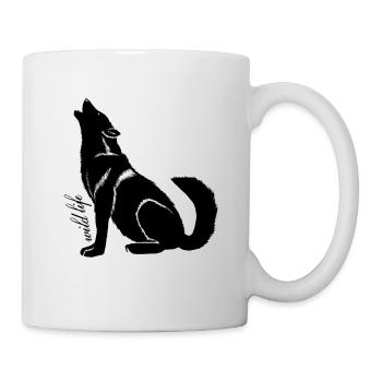 Wolf Howling Wildlife - Mug - white - Right