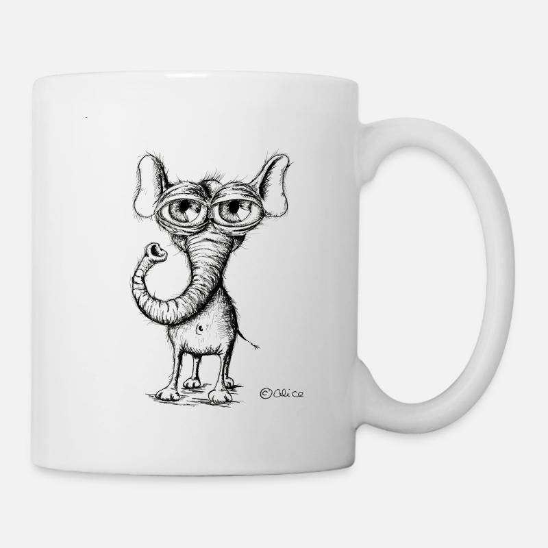 Éléphant - Mug blanc - blanc
