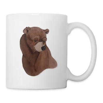 Süßer Aquarell Honig bär / Babybär - Tasse - Weiß - Rechts