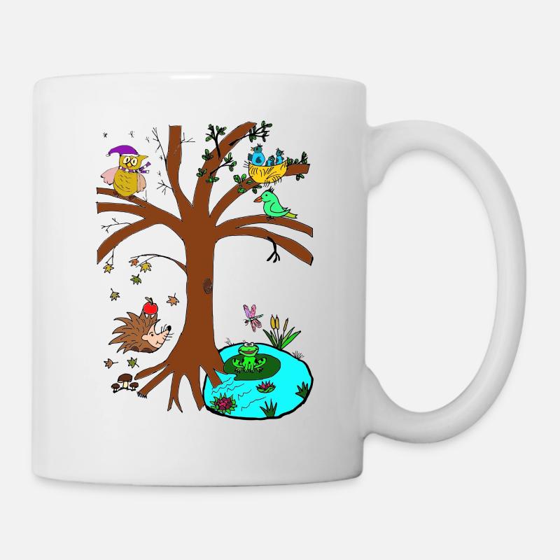 Jahreszeitenbaum - Tasse - Weiß