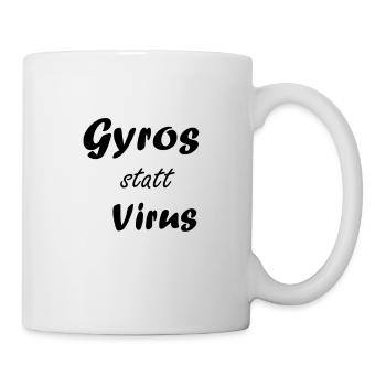 Gyros statt Virus - lustiger Spruch - Tasse - Weiß - Rechts