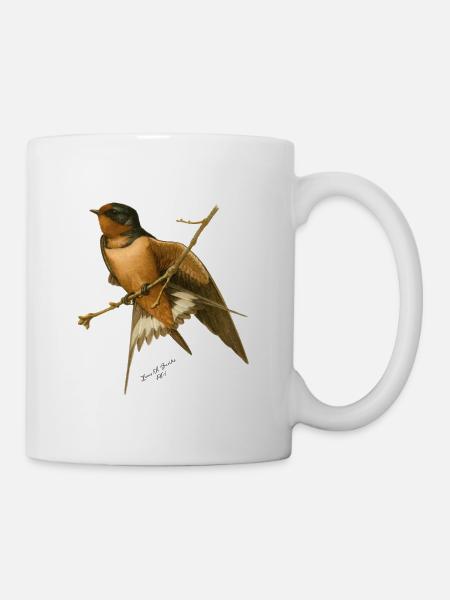 Hirondelle rustique - Hirondelle rustique Hirondelle oiseau - Mug blanc - blanc
