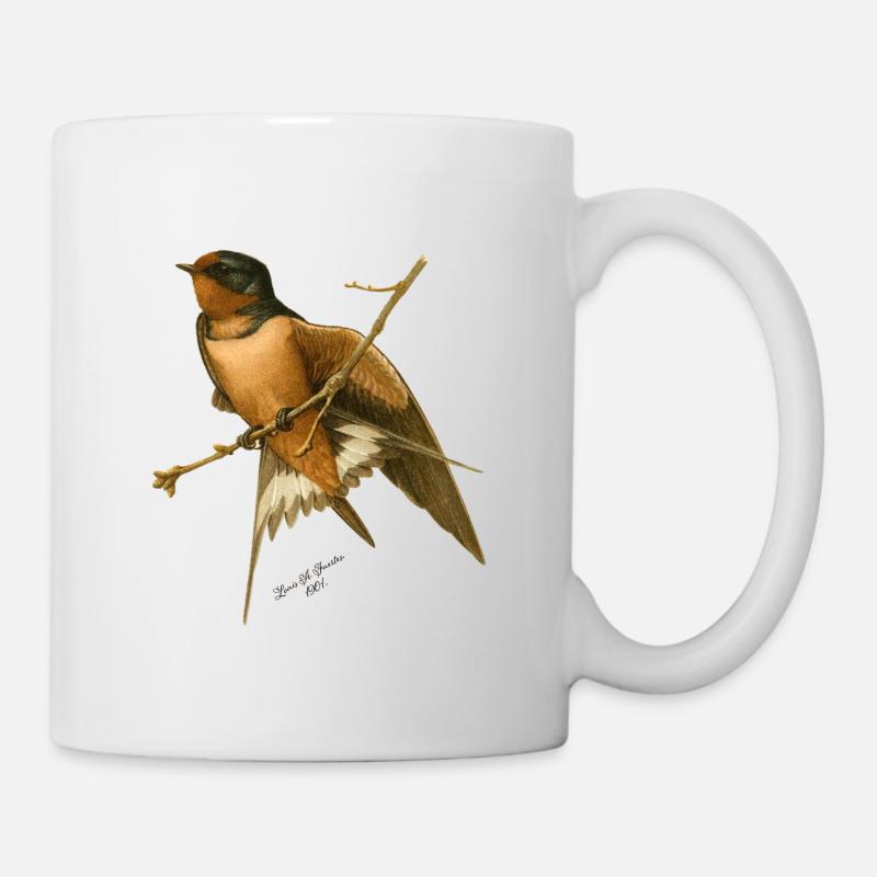 Hirondelle rustique - Hirondelle rustique Hirondelle oiseau - Mug blanc - blanc