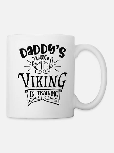 Le petit viking de papa - bébé enfant moyen age - Mug blanc - blanc