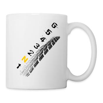 Vitesses - Moto - Circuit / noir - Mug blanc - blanc - Droite