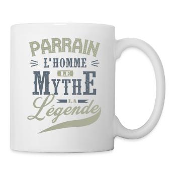 PARRAIN L'homme le mythe la légende idée cadeau - Mug blanc - blanc - Droite