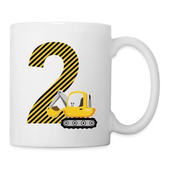 2ème cadeau d'anniversaire pelle numéro 2 ans garçon - Mug blanc - blanc - Droite