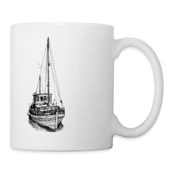 Old cutter illustration - Mug - white - Right