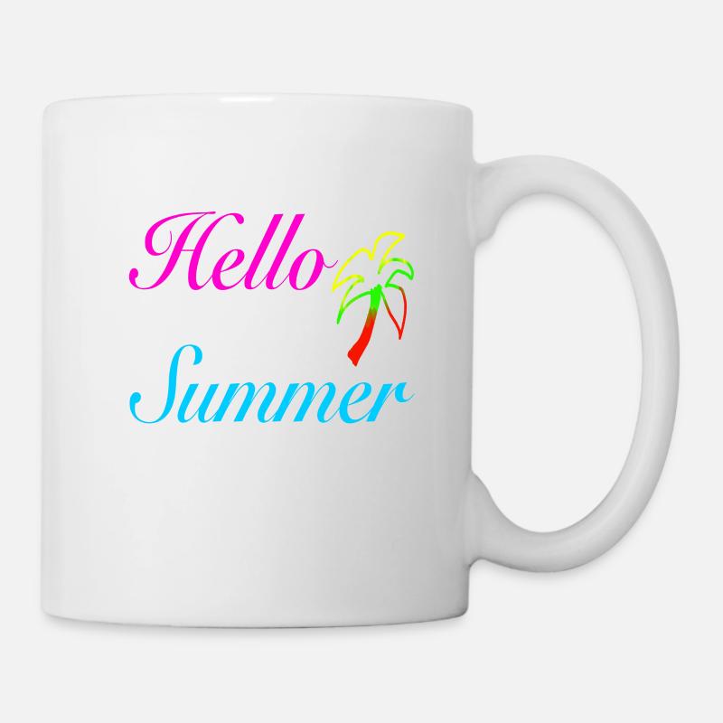 Hello Summer - Sommer - Tasse - Weiß
