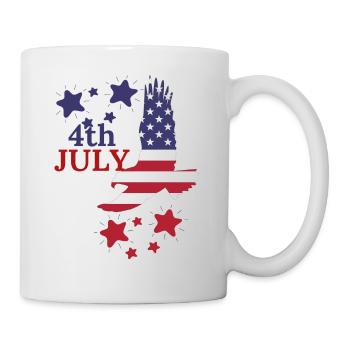 4. JULI TAG INDEPENDENCE - Tasse - Weiß - Rechts