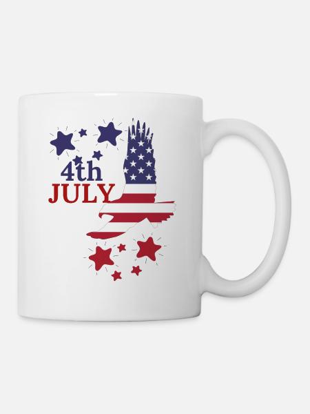 4th of JULY INDEPENDENCE DAY - Mug - white