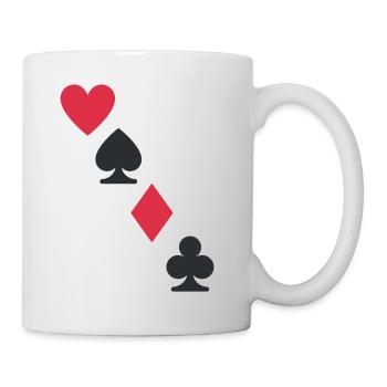 Jeu de cartes poker idée cadeau artisanat poker - Mug blanc - blanc - Droite