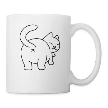 Katze Mieze Kätzchen Schmusekatze Geschenkidee - Tasse - Weiß - Rechts