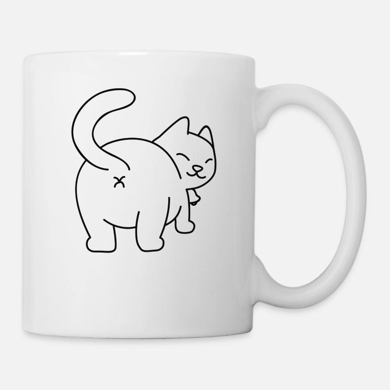 Chat chatte chatte chat chat câlin idée cadeau - Mug blanc - blanc