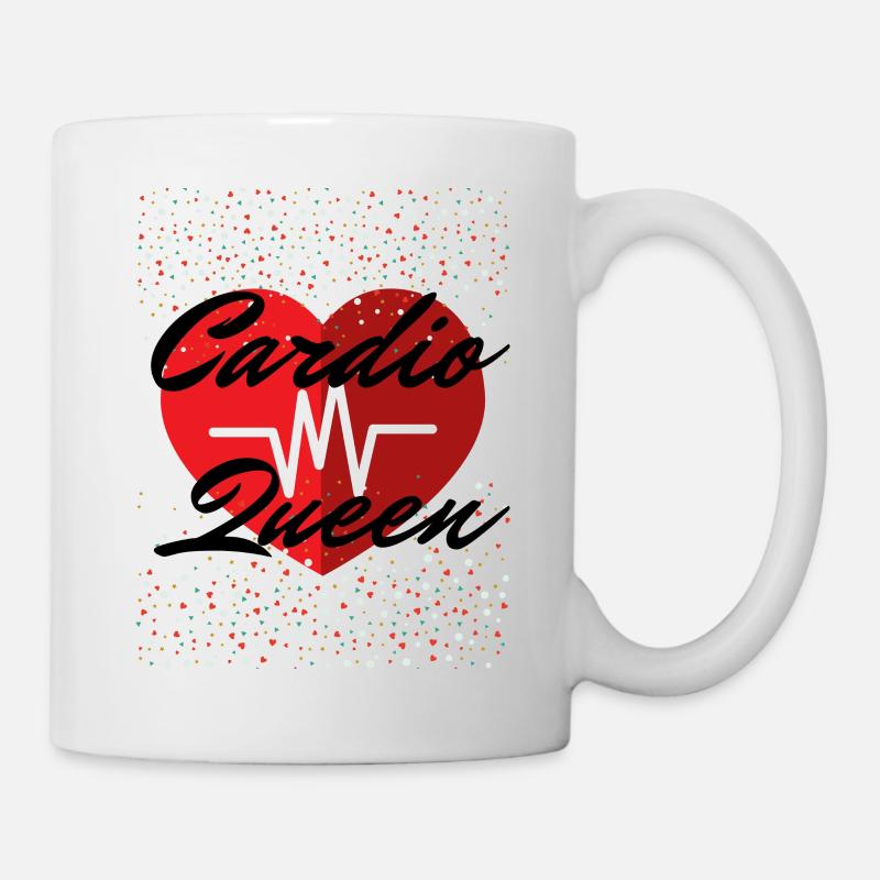 Cardio Queen - Tasse - Weiß