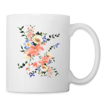 Flower1 - Tasse - Weiß - Rechts