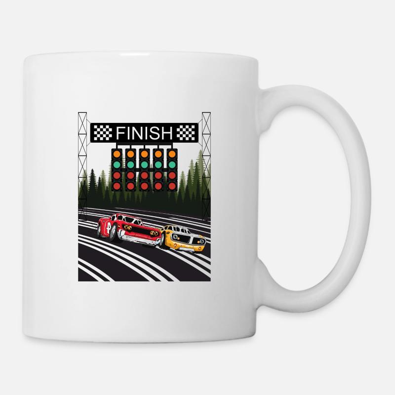 Voiture de course voiture de course - Mug blanc - blanc