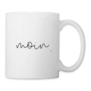 moin gruß norddeutsche hallo tschüss - Tasse - Weiß - Rechts