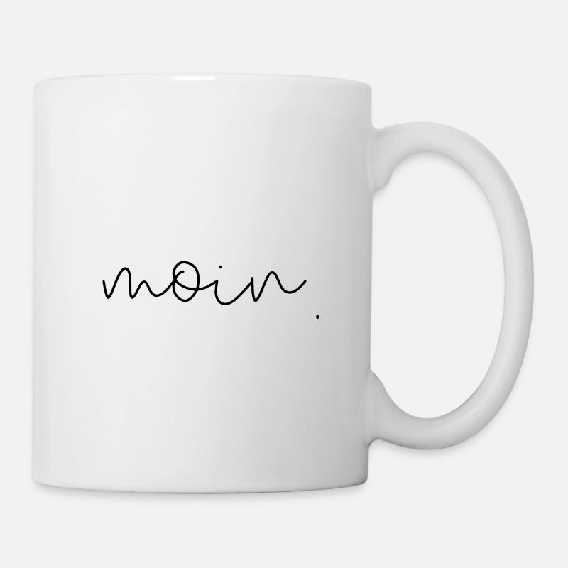moin gruß norddeutsche hallo tschüss - Tasse - Weiß