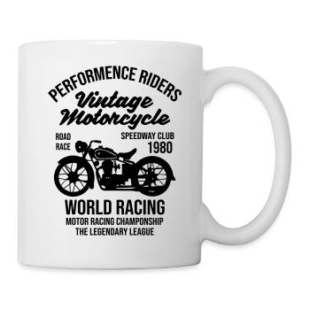 Moto vintage - Mug blanc - blanc - Droite
