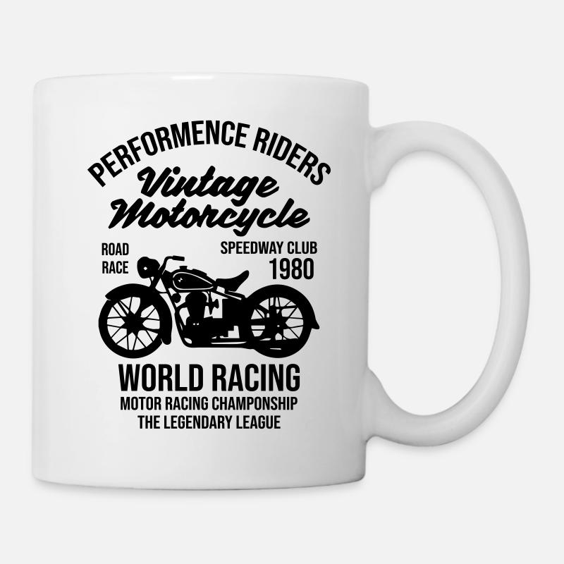 Moto vintage - Mug blanc - blanc