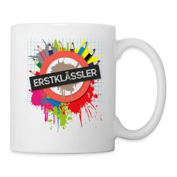 Erstklässler zum Schulanfang Geschenk - Tasse - Weiß - Rechts