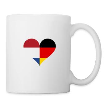 Germany and the Netherlands Heart - Mug - white - Right