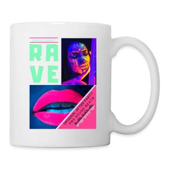 Neon Photo Graphic Design "Rave After Party" - Tasse - Weiß - Rechts
