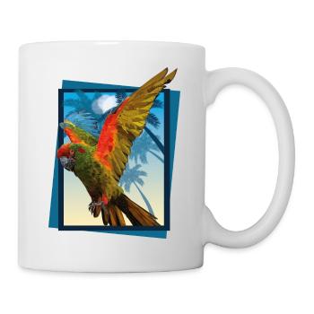Rotfront-Ara - Tasse - Weiß - Rechts