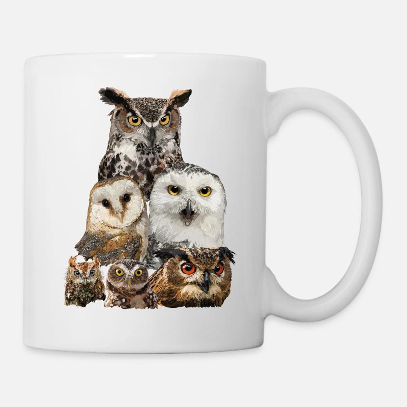 Eulen - Tasse - Weiß