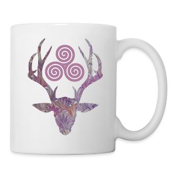 hirschkopf avec triskele e 236 - Mug blanc - blanc - Droite