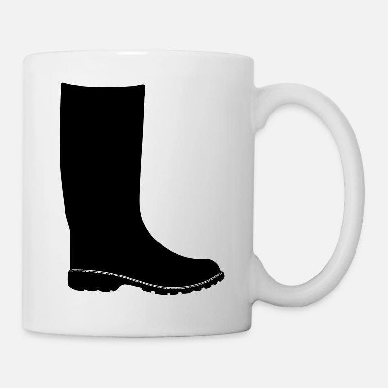 Gummistiefel - Tasse - Weiß