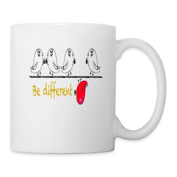 Soyez différent / oiseaux / dictons / tendance - Mug blanc - blanc - Droite