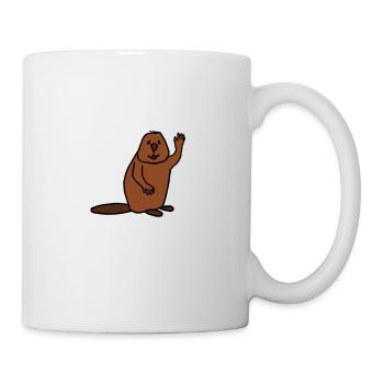 Funny - beaver - animal - Mug - white - Right