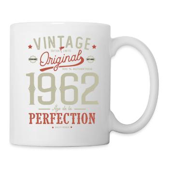 Alter der Perfektion 1962, Geburtstag 59 Jahre - Tasse - Weiß - Rechts