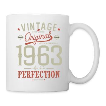 Zeitalter der Perfektion 1963 Jubiläum 59 Jahre - Tasse - Weiß - Rechts